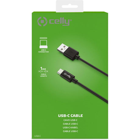 Celly 1 Meter Cable USB To USB-C Black - image 4 of 5