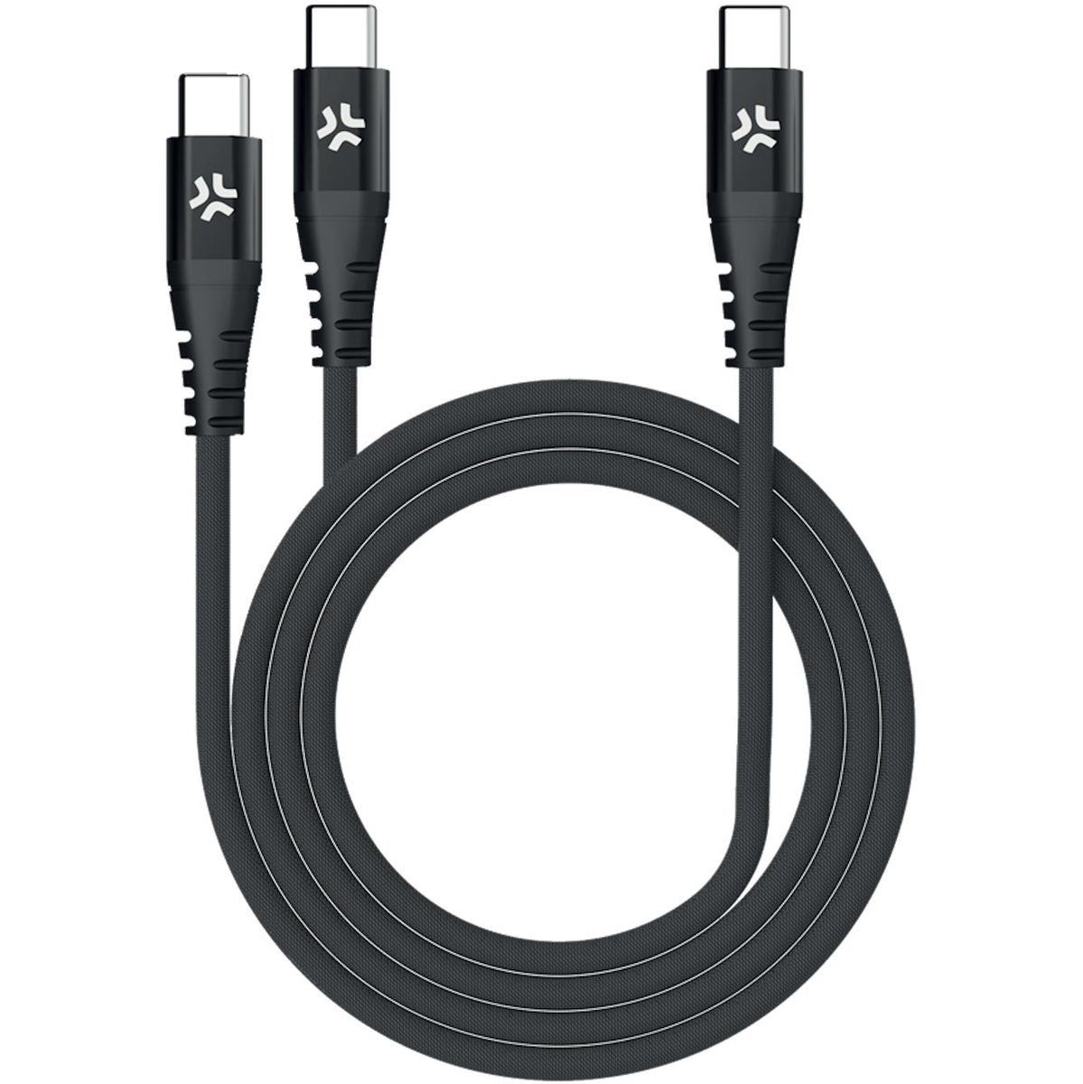 Celly 100W USB-C To 2X USB-C Cable Black - image 2 of 3
