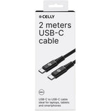 Celly C To C Cable 100W 2 Meter Black