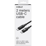 Celly C To C Cable 100W 2 Meter w/ Display
