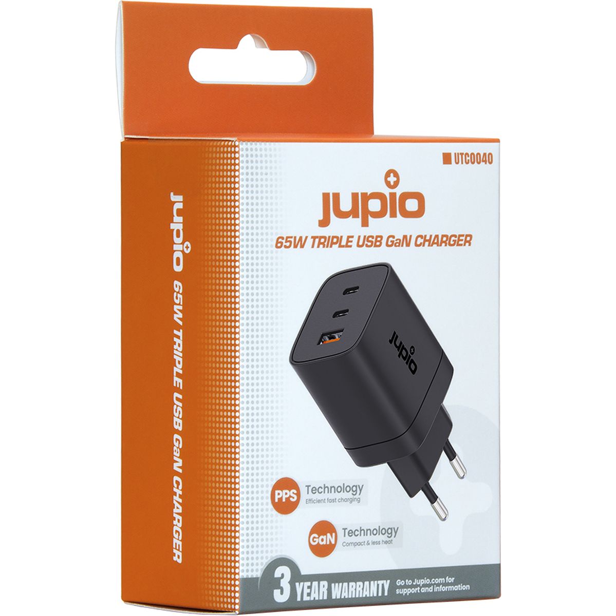 Jupio Triple USB (2C1A) Gan Charger 65W - image 2 of 2