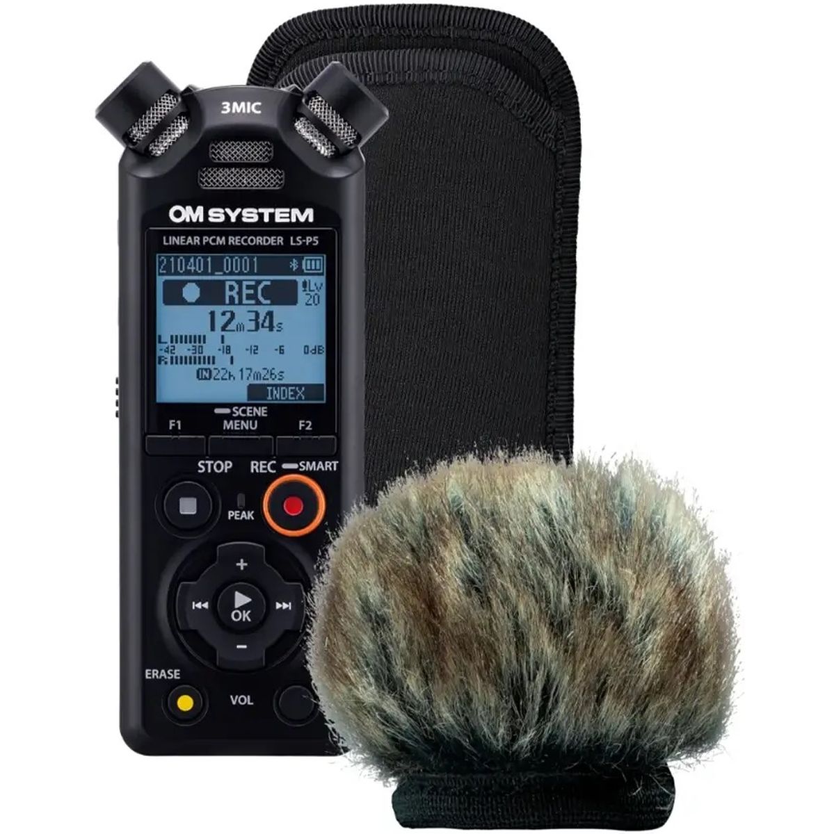 OM SYSTEM LS-P5 Wind Protection Kit w/ Windshield & Softcase