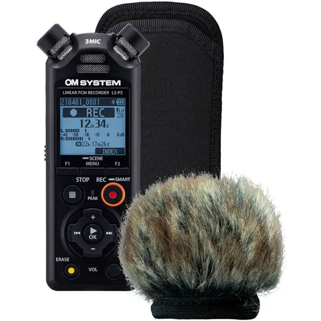 OM SYSTEM LS-P5 Wind Protection Kit w/ Windshield & Softcase