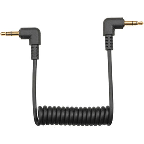OM SYSTEM KA335 Audio Cable 3.5mm Right Angle Jack And Curled
