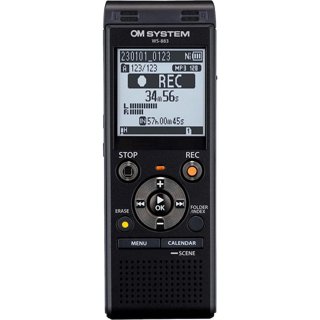 OM SYSTEM WS-883 (8GB) Stereo Recorder Black