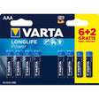 Varta Alkaline Battery AAA 1.5 V High Energy 8-Promotional