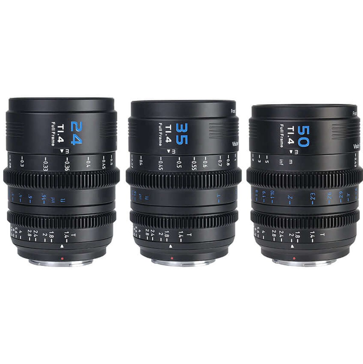 Sirui Vision Prime 1 Series T1.4 FullFrame Cine Lens Kit 24mm/35mm/50mm (Black)