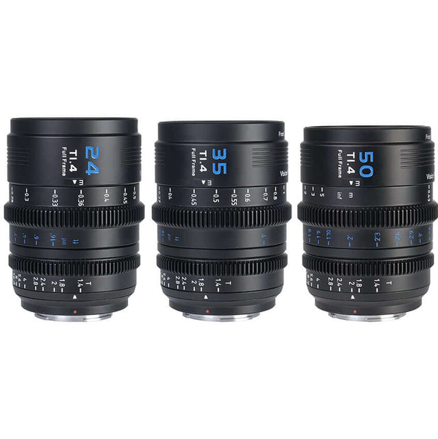 Sirui Vision Prime 1 Series T1.4 FullFrame Cine Lens Kit 24mm/35mm/50mm (Black)