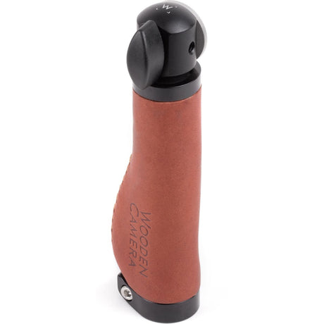 Wooden Camera Rosette Handle (Brown Leather)