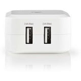Nedis Wandoplader 4.8 A 2 Outp USB-A WH - image 2 of 2