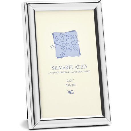 Weisz Frame Silver Plated Half Round 5x8cm