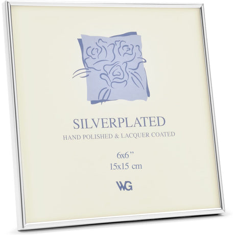 Weisz Frame Silver Plated Half Round Narrow Square 15x15cm