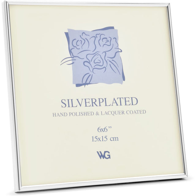 Weisz Frame Silver Plated Half Round Narrow Square 15x15cm