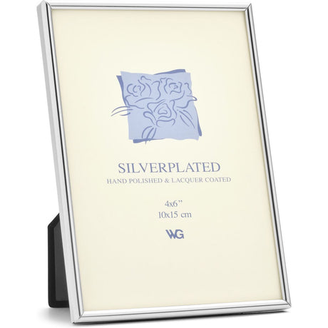 Weisz Frame Silver Plated Half Round Narrow 10 X15cm