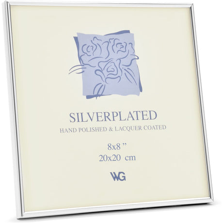 Weisz Frame Silver Plated Half Round Narrow Square 20x20cm