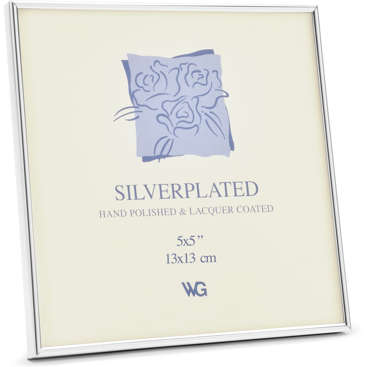 Weisz Frame Silver Plated Half Round Narrow Square 13x13cm