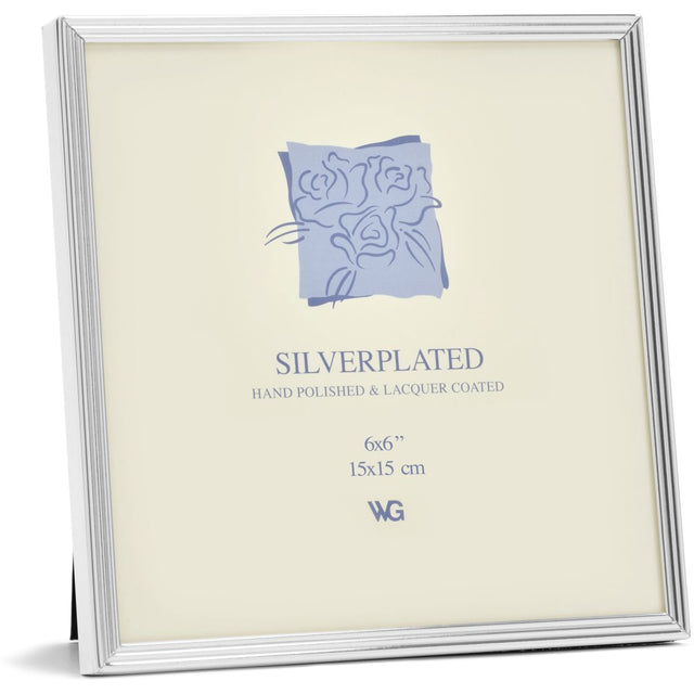 Weisz Frame Silver Plated Ridge Square 15x15cm
