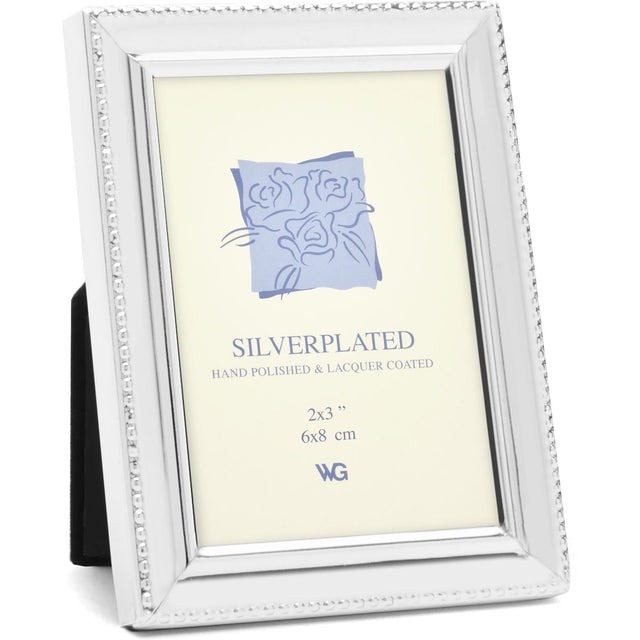 Weisz Frame Silver Plated Single Pearl 5x8cm