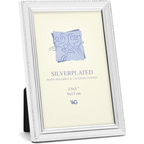 Weisz Frame Silver Plated Single Pearl 9x13cm