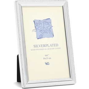 Weisz Frame Silver Plated Single Pearl 10x15cm