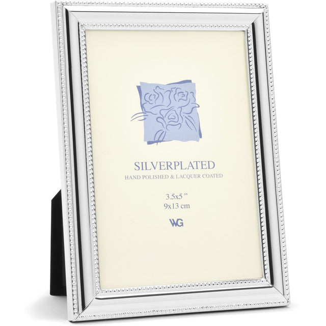 Weisz Frame Silver Plated Double Pearl 9x13cm