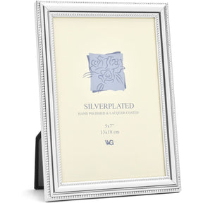 Weisz Frame Silver Plated Double Pearl 13x18cm