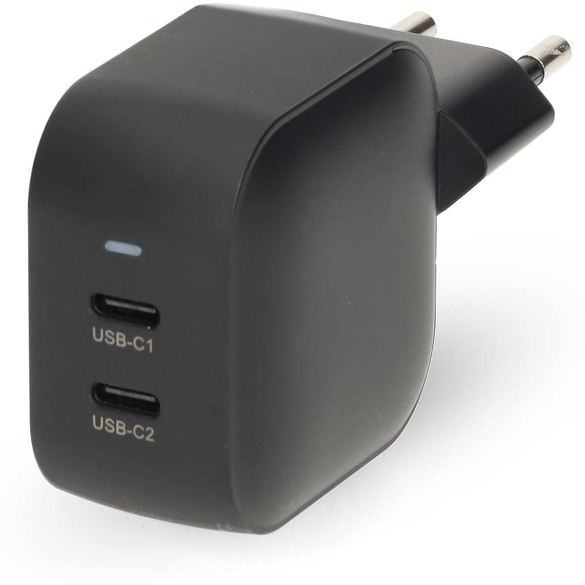 Nedis Charger | 45 W | Gan | PD3.0 | 2.25 / 3.0 A | Outputs:2 | 2X USB-C | Black