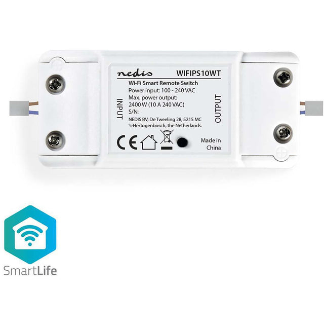 Nedis Smartlife Switch WiFi 2400 W Terminal Block App Available For: Android/iOS