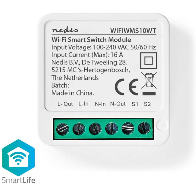 Nedis Smartlife Switch WiFi 3680 W Kroonsteen App Beschikbaar Voor Android / iOS