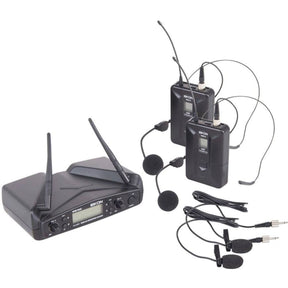 EIKON PLL Uhf Wireless Microphone System WM700 Mic 16 Freq Headset Dual