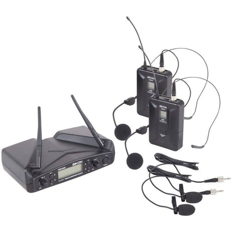 EIKON PLL Uhf Wireless Microphone System WM700 Mic 16 Freq Headset Dual