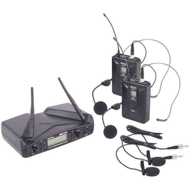 EIKON PLL Uhf Wireless Microphone System WM700 Mic 16 Freq Headset Dual