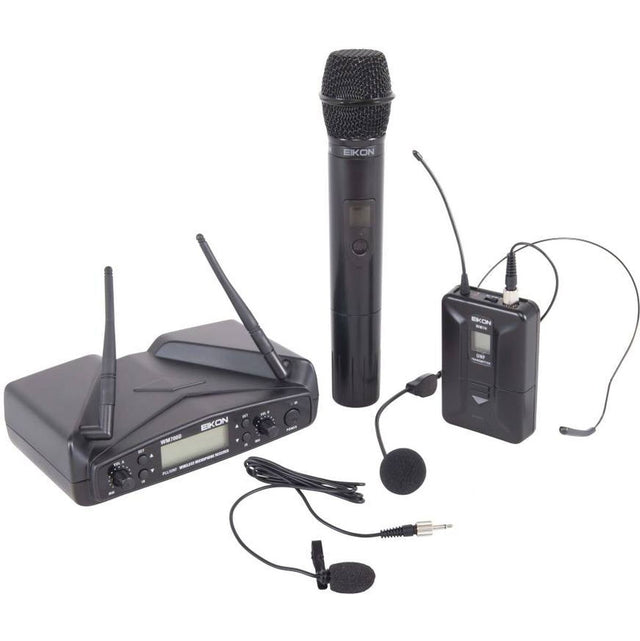 EIKON PLL Uhf Wireless Microphone System WM700 Mic 16 Freq Headset+hand 512-562