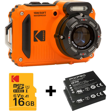 Kodak WPZ 2 Orange Kit w/ 2 Accu's SD Kaart - image 2 of 5