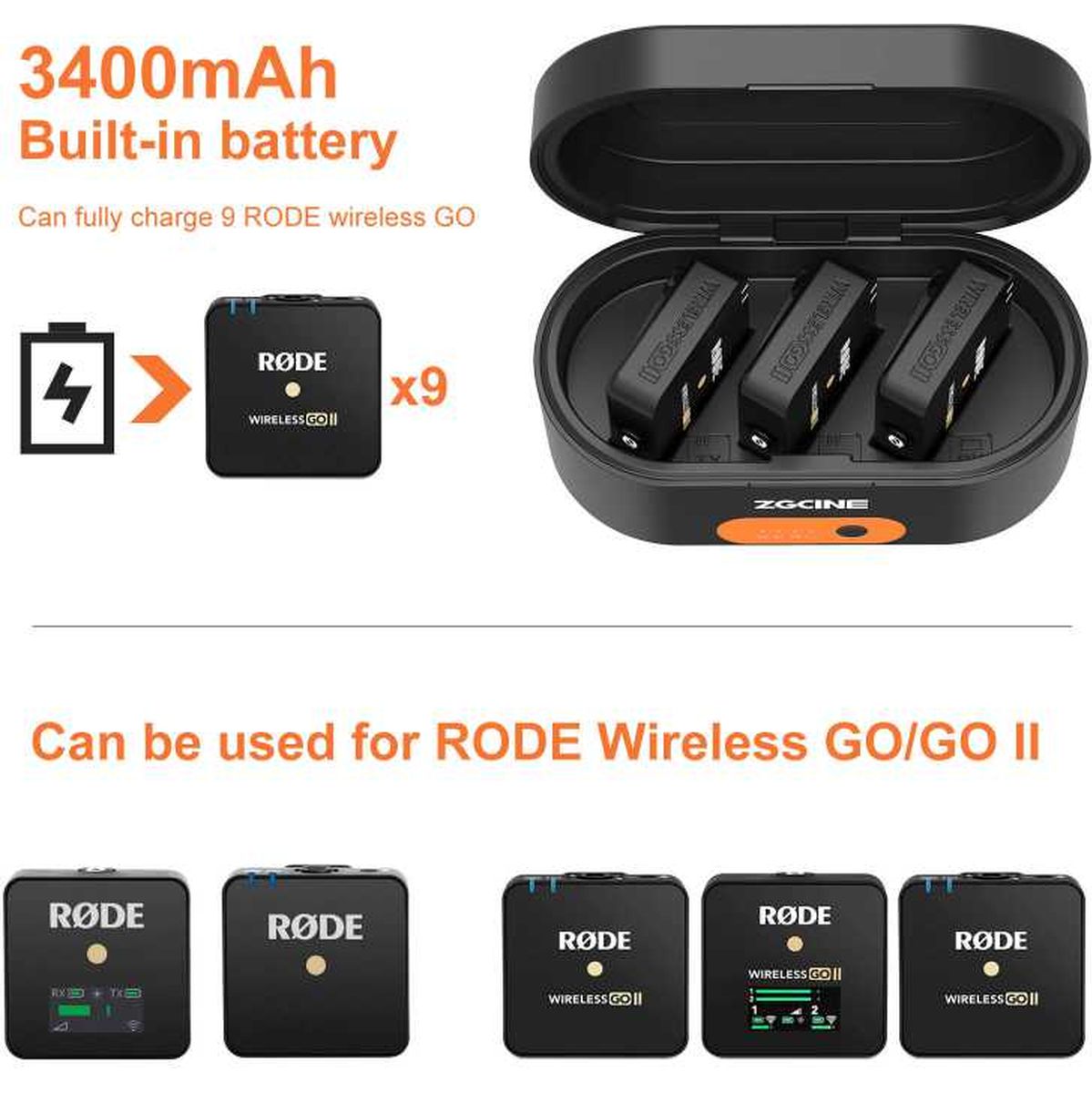 ZGCINE Rode Wireless GO Charging Case (ZG-R30)